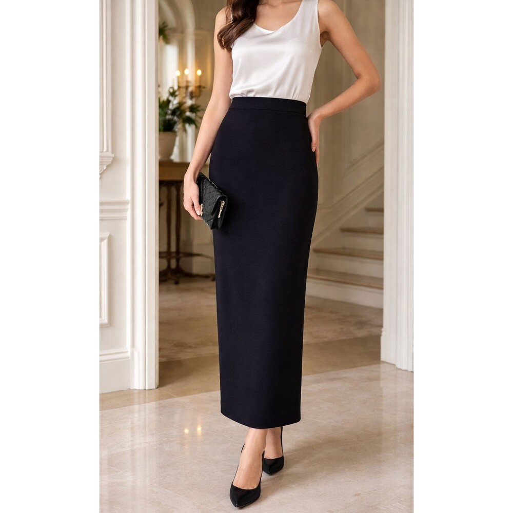 St John Basics Womens Sz 6 Santana Knit Long Skirt Vintage Flawless